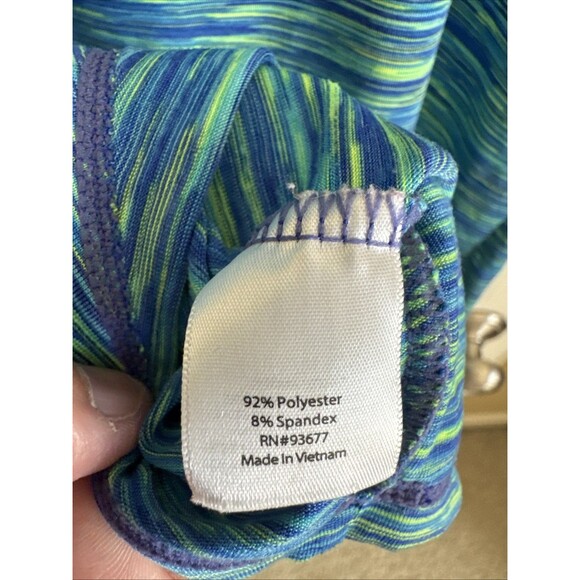 Xersion Women's Short-Slve Space-Dye Elastic-Back Tee Size Small New Athens Blue - Picture 3 of 5